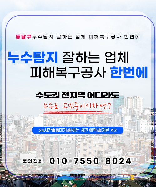 누수탐지 잘하는 업체 피해복구공사 한번에 모바일 비주얼 0